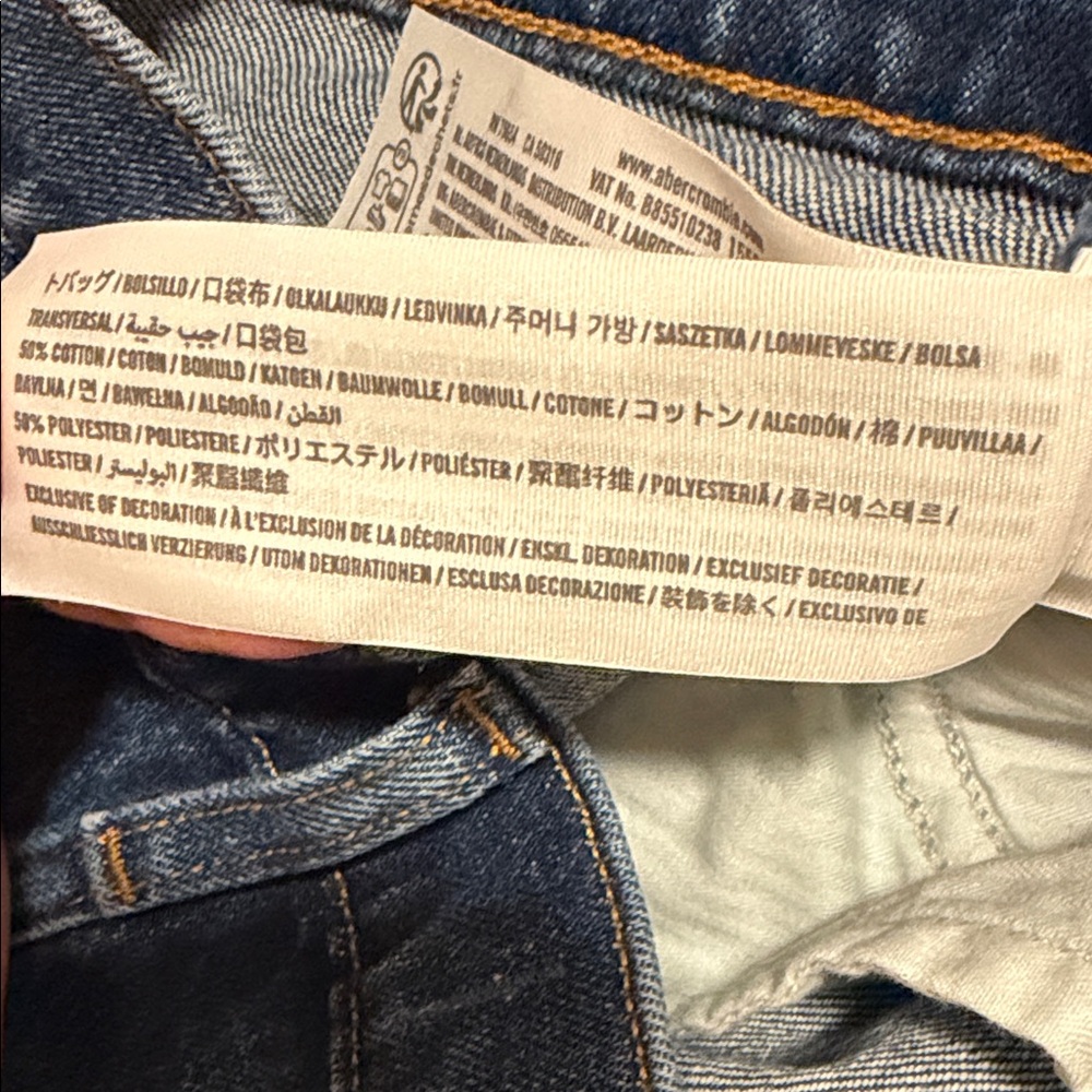 Abercrombie & Fitch Dark Blue the baggy low rise jeans - Picture 4 of 10